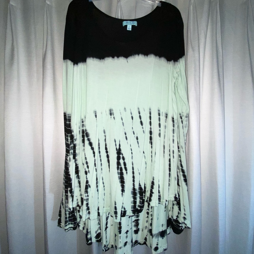 Long Sleeve Tie Die Top
